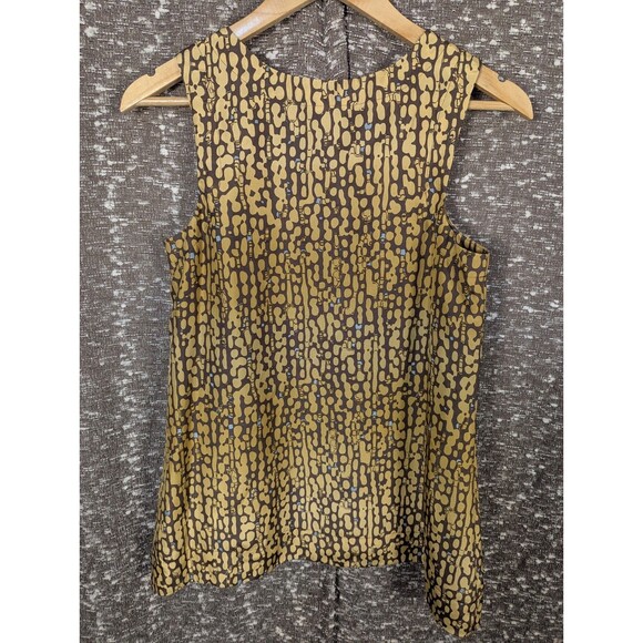 Vintage Pendleton Silk Skirt Tank Top SET Gold/Brown Woman's Size XS/4 - Picture 5 of 13